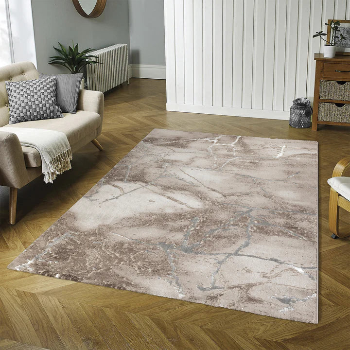 Marmara szőnyeg, sűrű textúra, finomított felület, bézsbarna